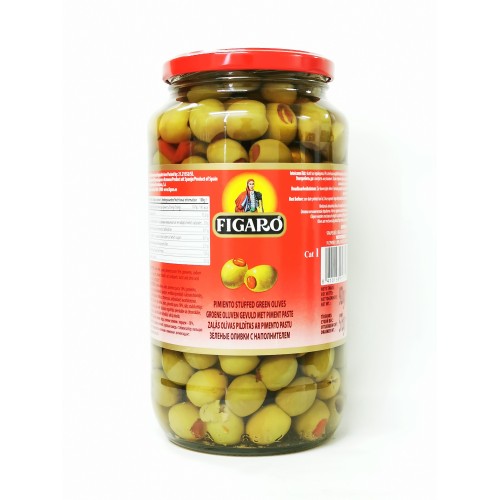 23-OLIVES GREEN STUFFED WITH PIMENTOS FIGARO (920GM) (青橄榄夹红灯笼椒)