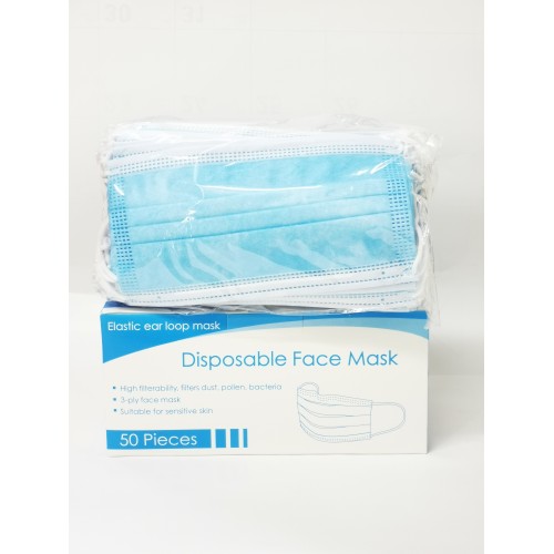 16-FACE MASK DISPOSABLE (BLUE) (口罩)