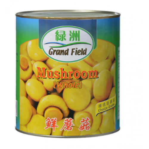 31-蘑菇粒-绿洲 BUTTON MUSHROOM WHOLE GRAND FIELD  (2.84KG)  / CENDAWAN BUTTON DALAM TIN